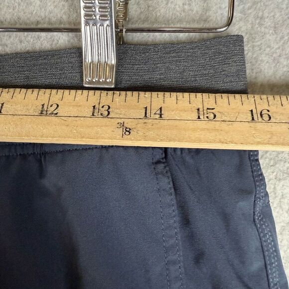 Prana Mens Size Medium Pull On Shorts Navy Blue Elastic Waistband Back Pocket - Picture 4 of 10